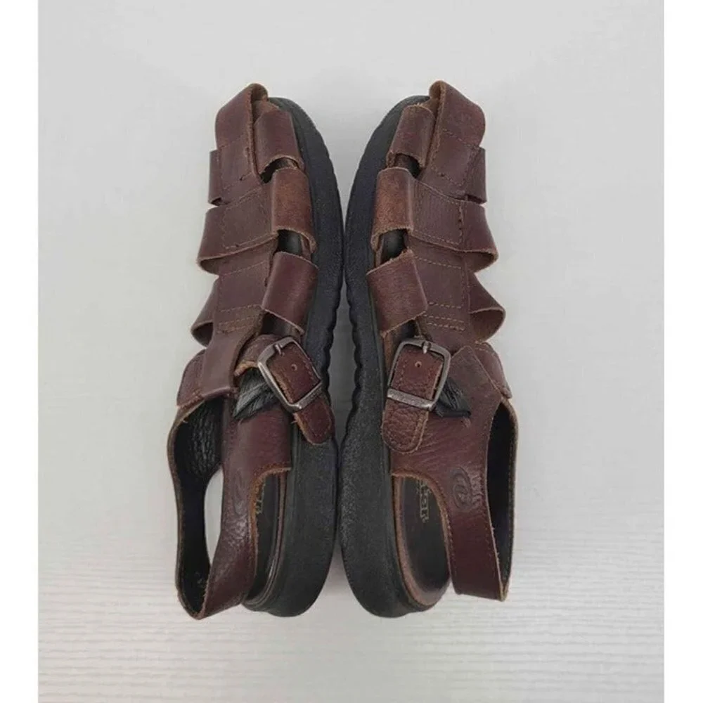 Dexter USA Mens Sling Back Strappy Adj Buckle Closure Nature Brown Sandals 8